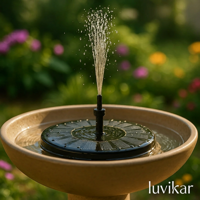 Solar Gartenbrunnen Fontäne – Solarbetrieb – Outdoor Wasserspiel