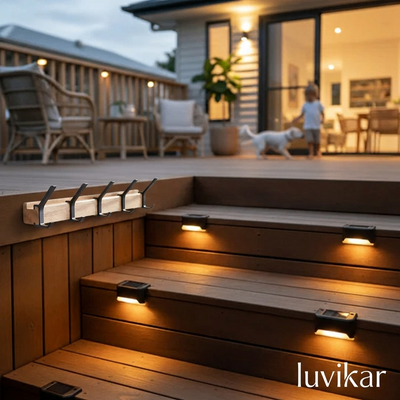 Solar Treppenleuchte Außen – LED Stufenlicht – Garten & Terrasse