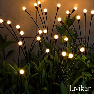 Solar Gartenleuchten Stab – LED Feuerfliegen Effekt – Outdoor Dekoration