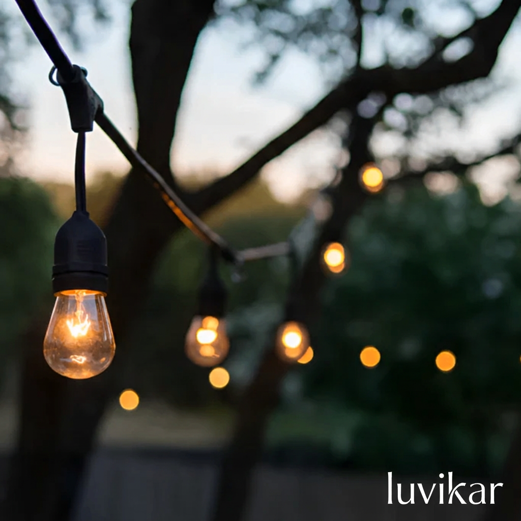 Solar Lichterkette – externe Solarzelle – 15 Meter Garten