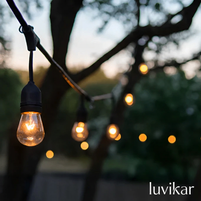 Solar Lichterkette – externe Solarzelle – 15 Meter Garten