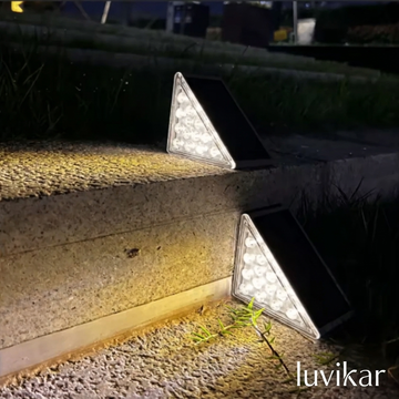 Solar Stufenleuchte Außen - LED - IP65 - Warmweiß - Wegeleuchte