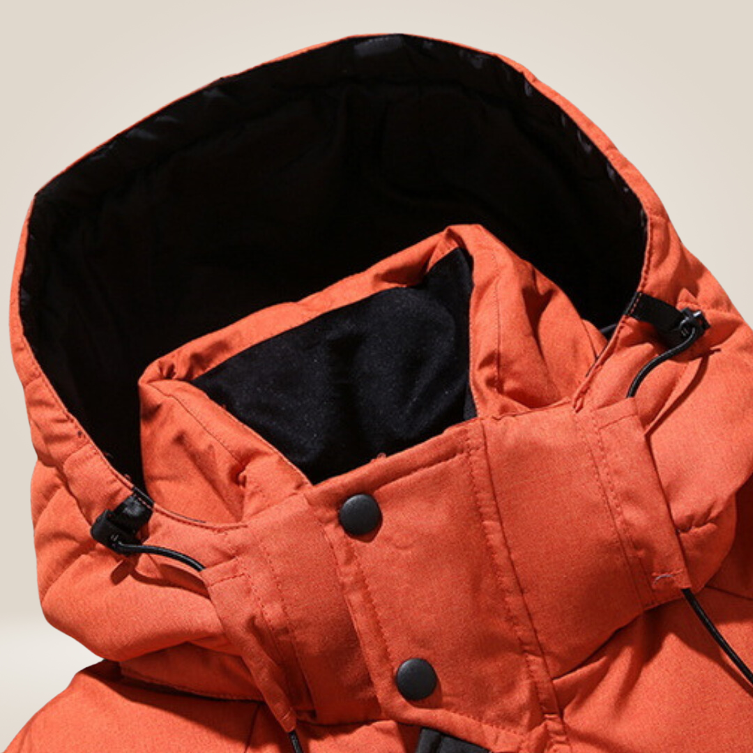 Wattierte Winterjacke – Mit Kapuze – Wasserdicht – Für Herren