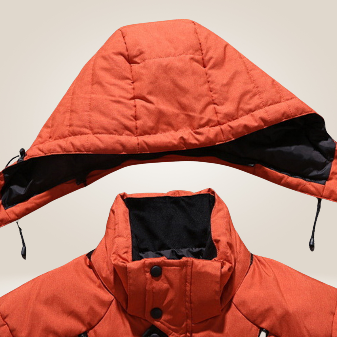 Wattierte Winterjacke – Mit Kapuze – Wasserdicht – Für Herren