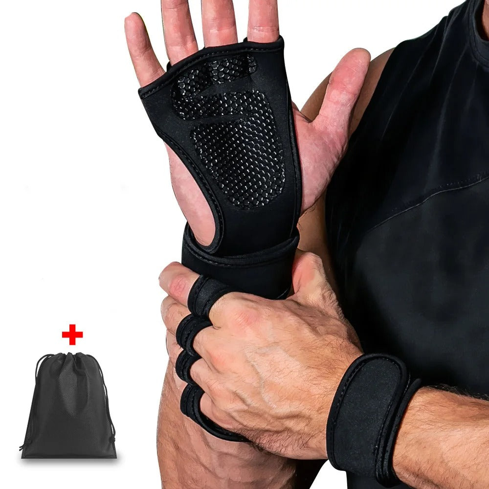 Fitnesshandschuhe – Rutschfest – Für Gewichtheben und Training – Mit Handgelenkstütze