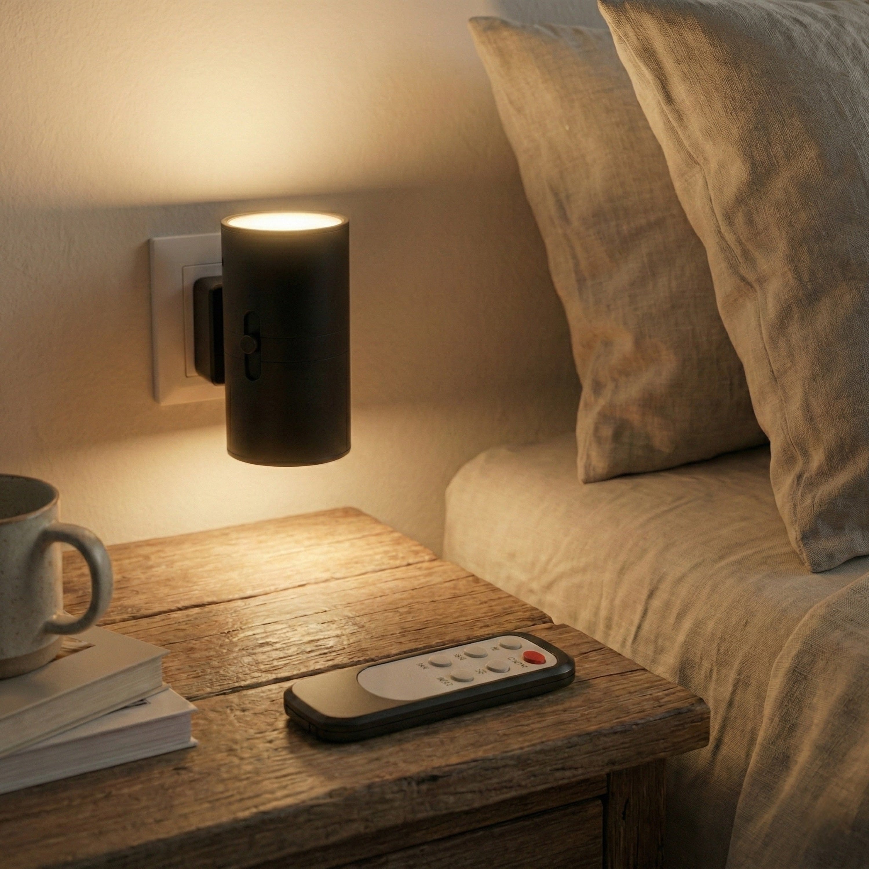 Nachtlicht Steckdose Automatisch – Dimmbar – Warmweiß LED Wandlicht